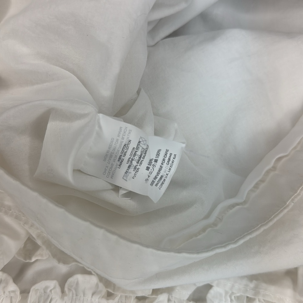J. Crew‎ Ruffle Skirt in White Cotton-Poplin - size 8 - Picture 15 of 15